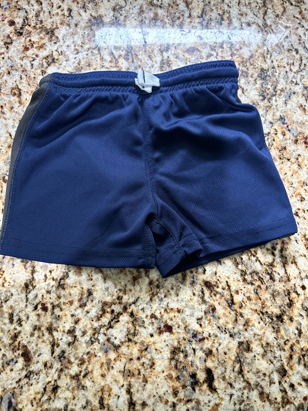 Carter's Navy Blue Athletic Shorts with Gray Side Stripe